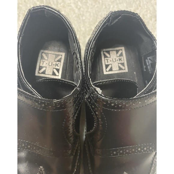TUK Platform Shoes Women's 8 Men's 6 Black Oxford Buckle Goth Grunge Streetwear - Picture 2 of 7